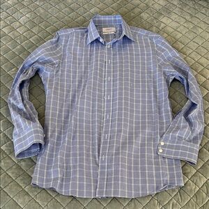 Charles Tyrwhitt Navy Plaid Casual Shirt